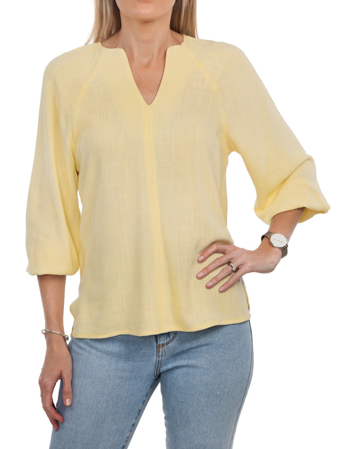 Raglan Sleeve Blouse - Yellow