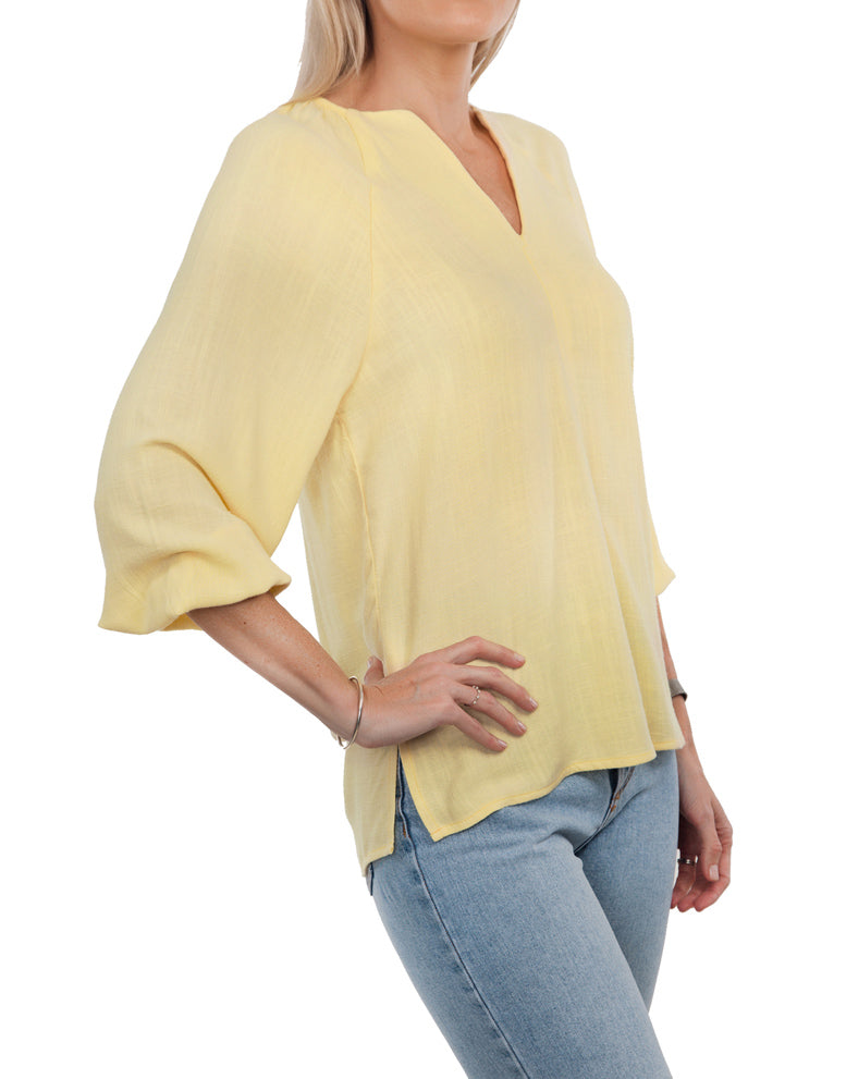 Raglan Sleeve Blouse - Yellow