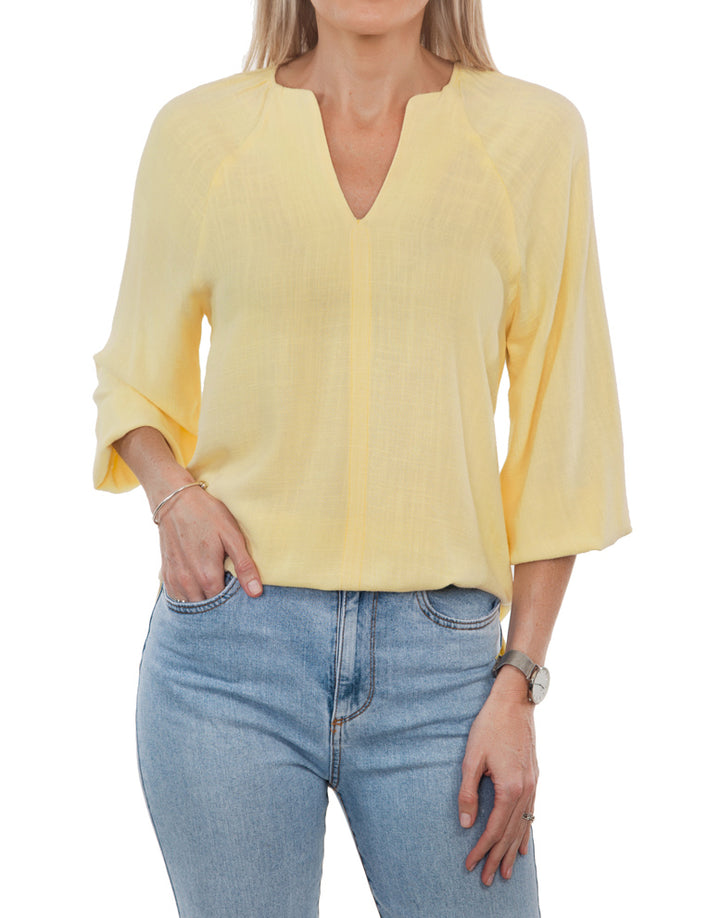 Raglan Sleeve Blouse - Yellow
