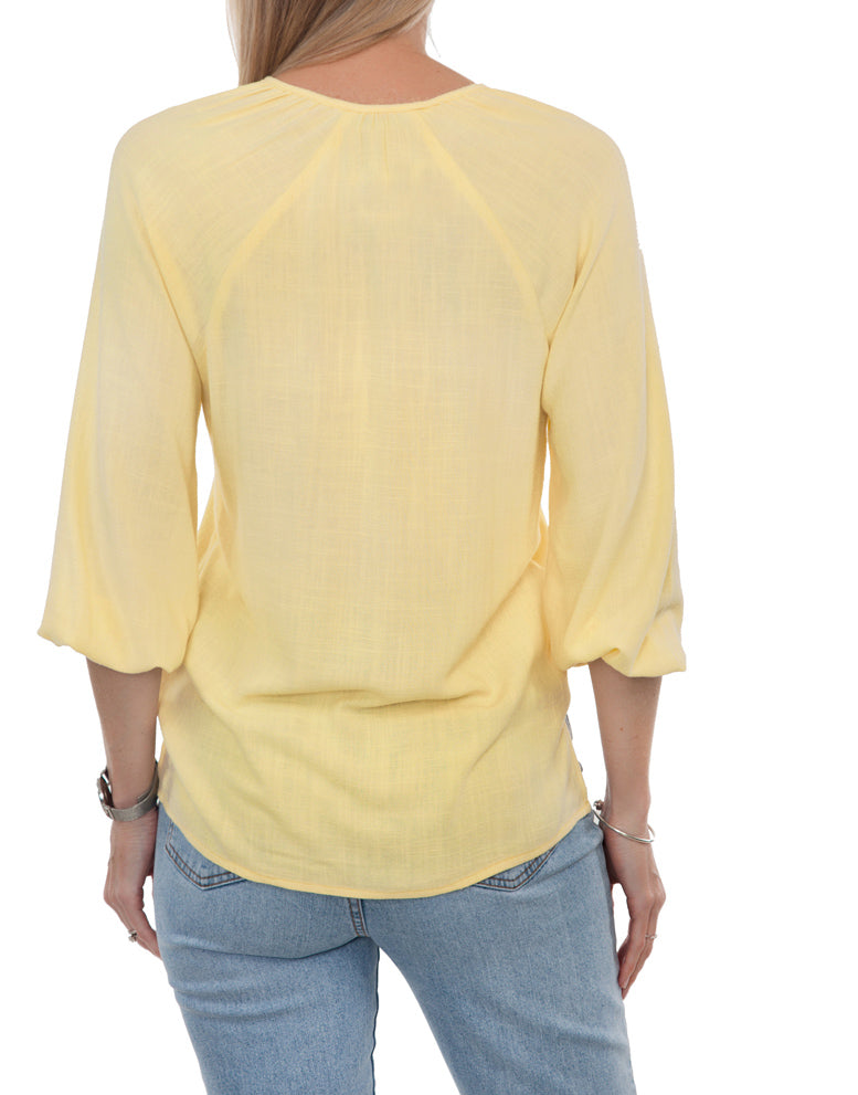 Raglan Sleeve Blouse - Yellow