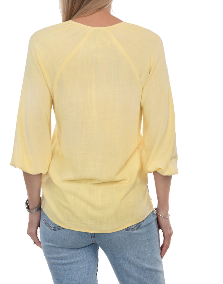 Raglan Sleeve Blouse - Yellow