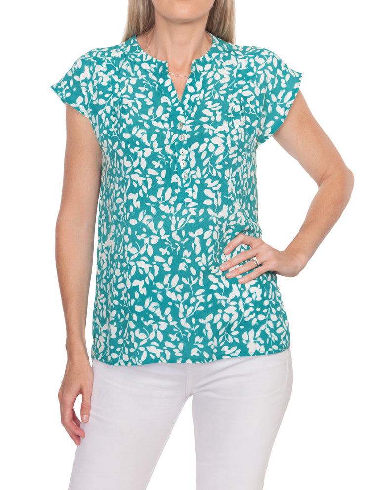 Sara Blouse - Aqua