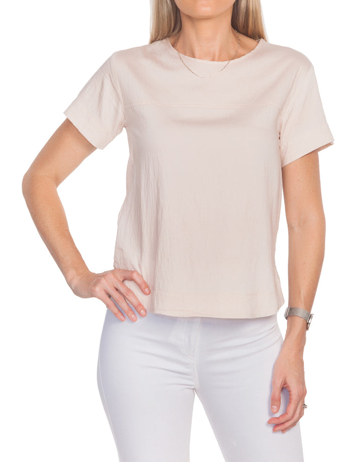 Linen Look Blouse - Beige
