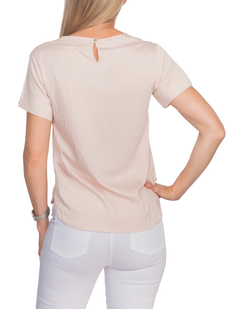 Linen Look Blouse - Beige