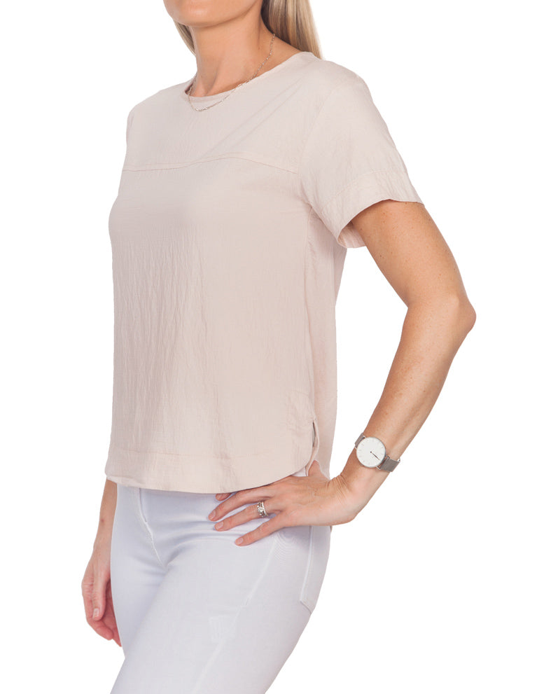 Linen Look Blouse - Beige