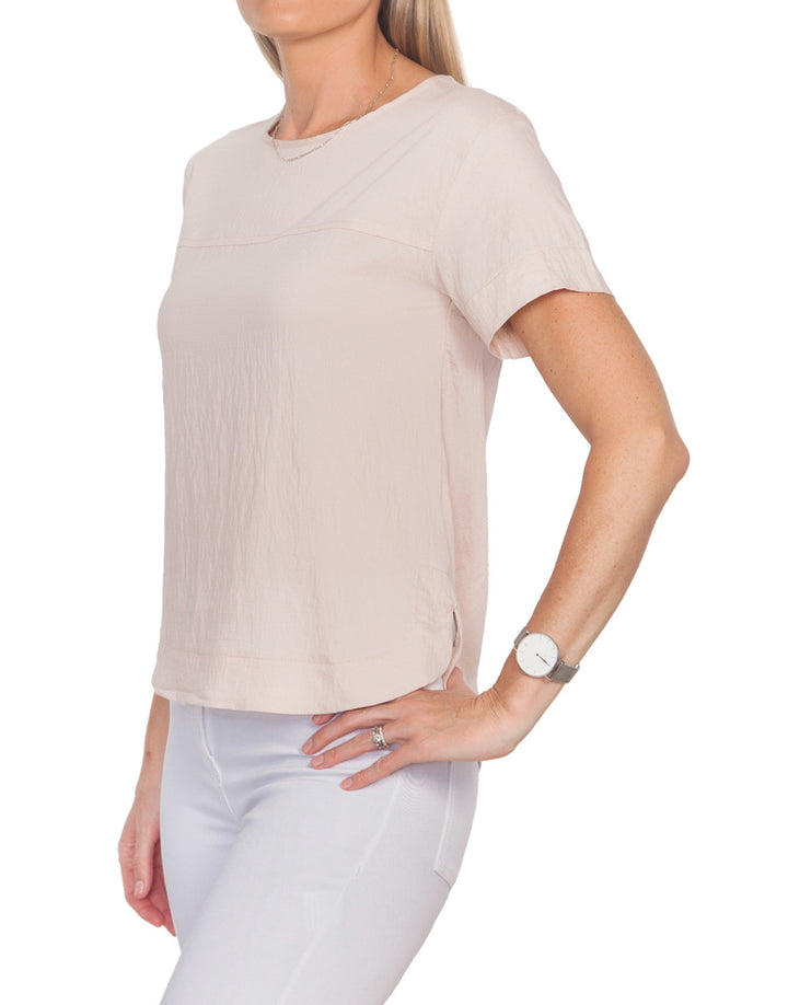 Linen Look Blouse - Beige