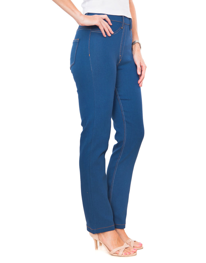 High Waisted Straight Leg - Blue