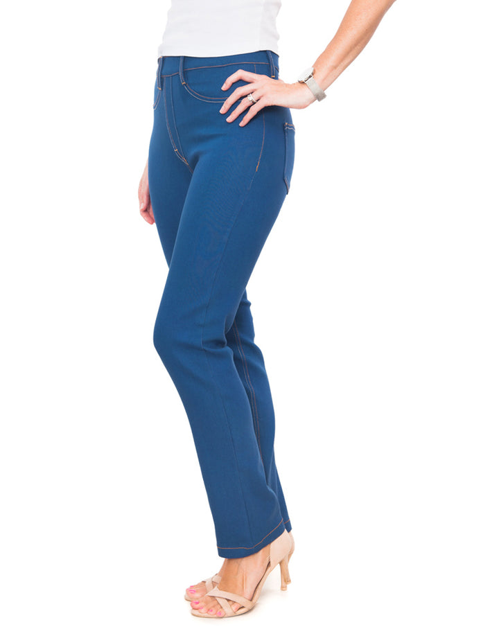 High Waisted Straight Leg - Blue