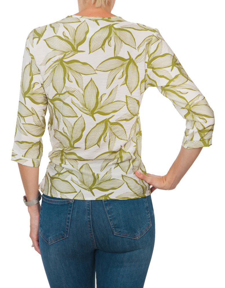 Tie Wrap Top - Lime Floral