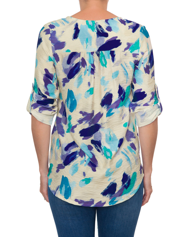 3/4 Sleeve Blouse - Purple