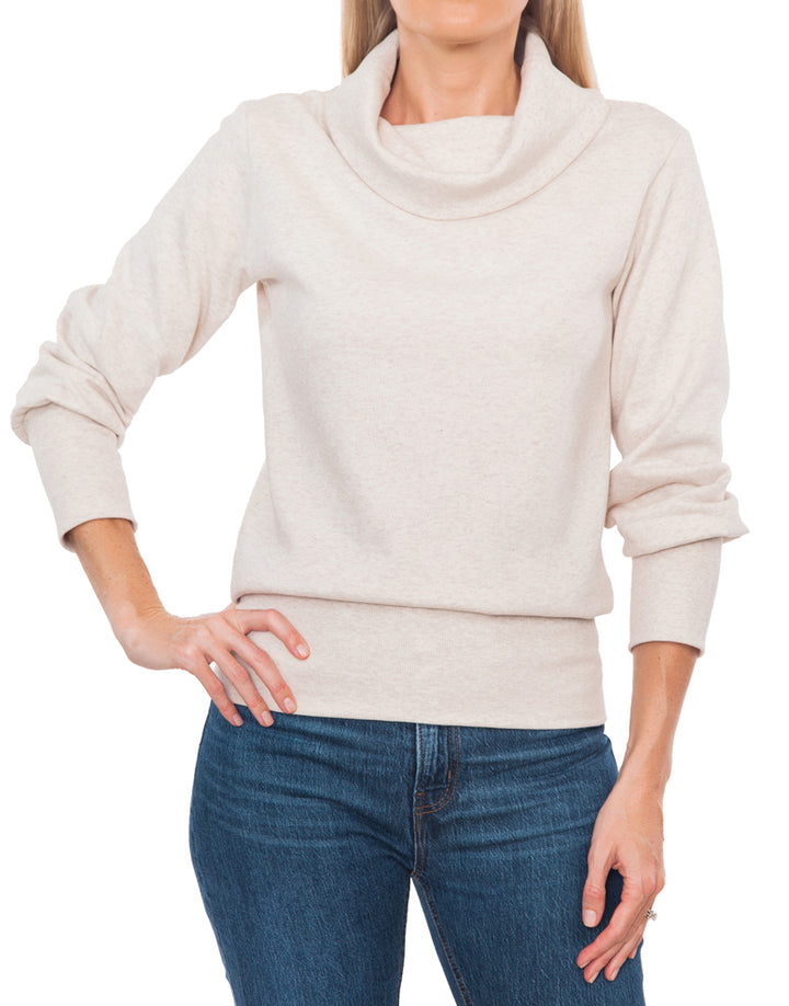 Cowl Track Top - Oatmeal