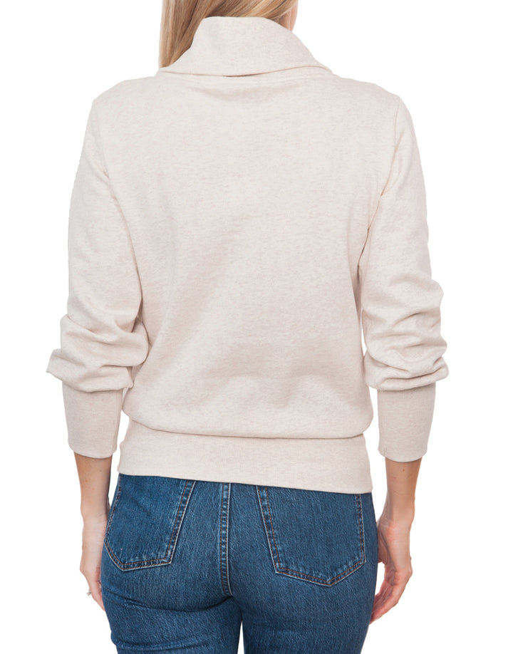 Cowl Track Top - Oatmeal