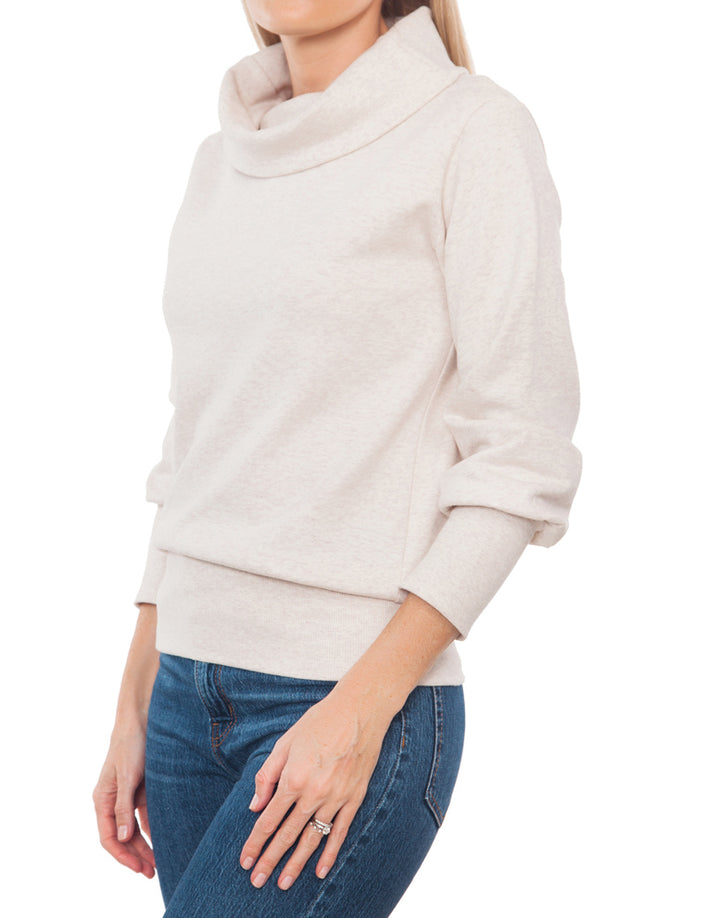 Cowl Track Top - Oatmeal