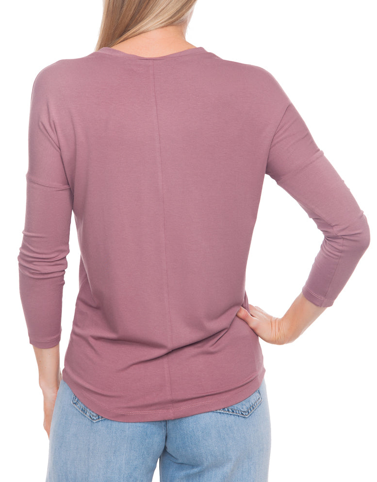 Scoop Neck Blouse - Mauve