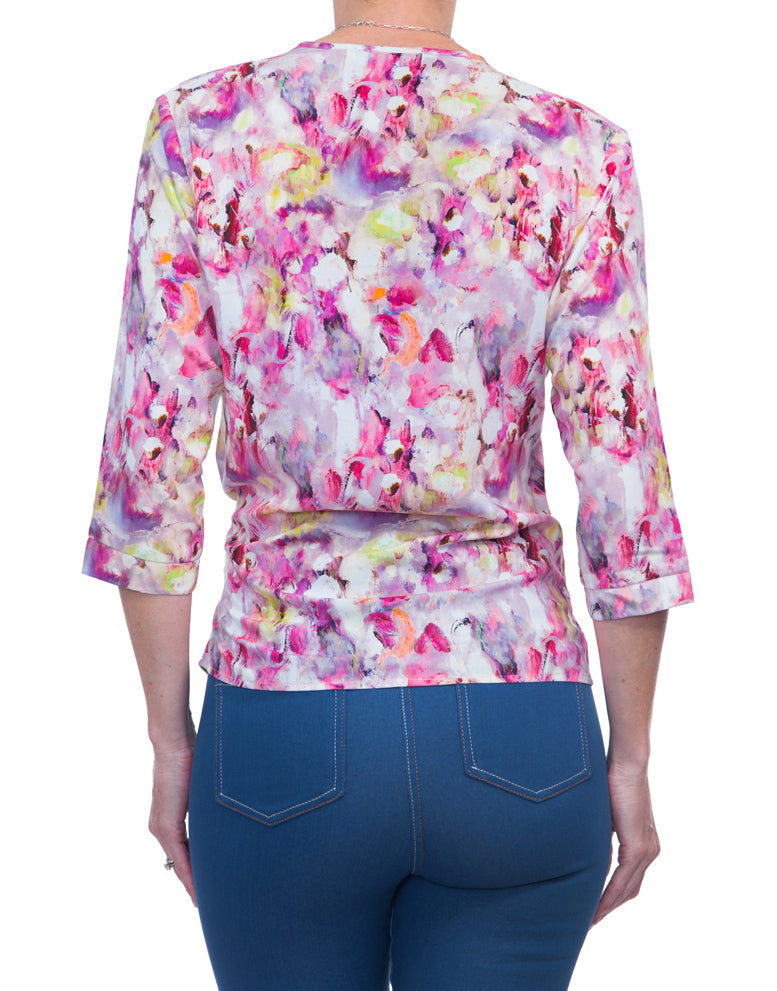 Tie Wrap Top - Cool Floral
