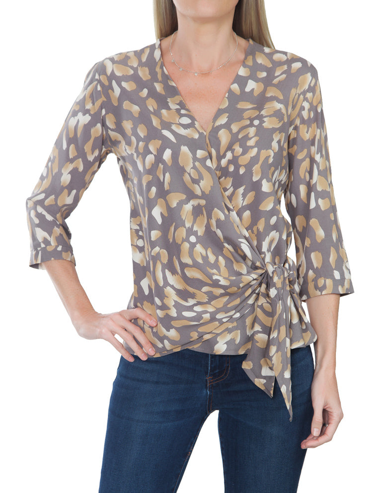 Tie Wrap Top - Animal