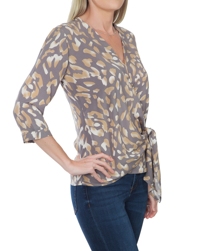 Tie Wrap Top - Animal