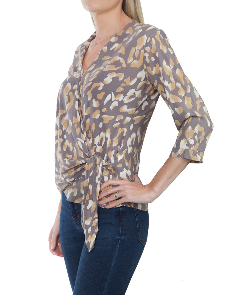 Tie Wrap Top - Animal