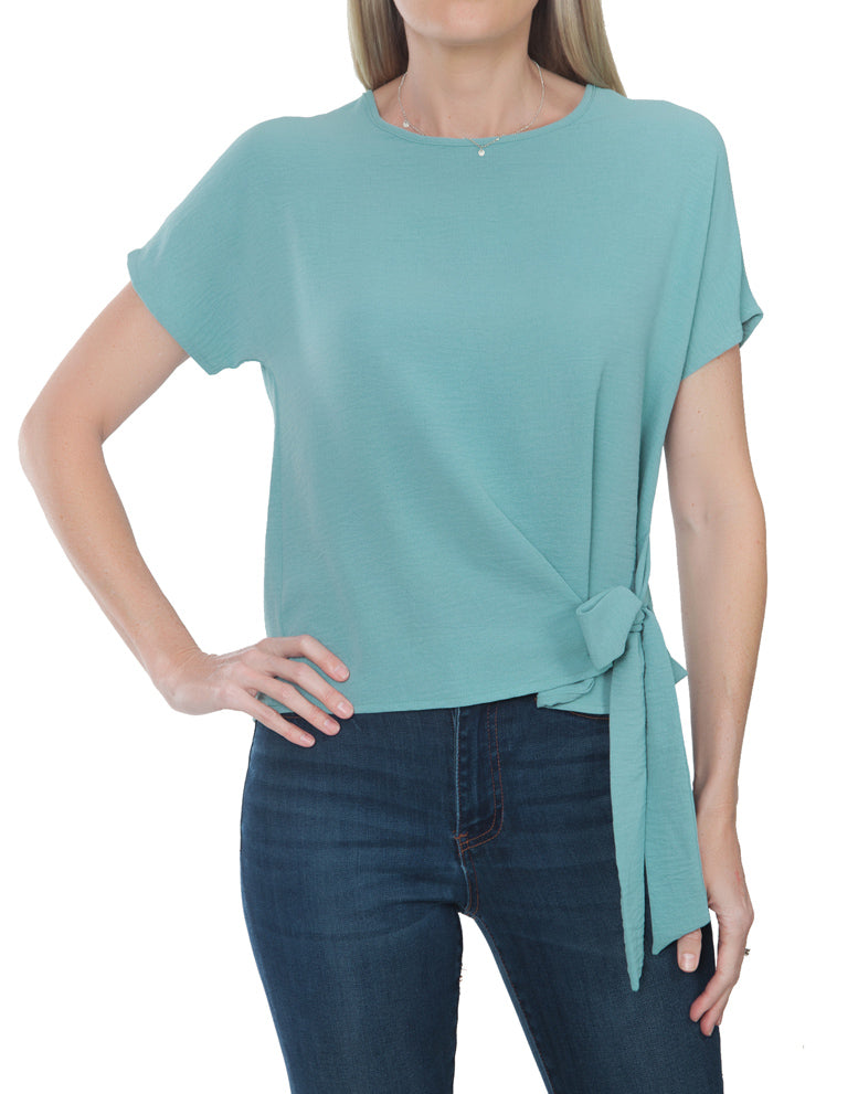 Tie Blouse - Turquoise