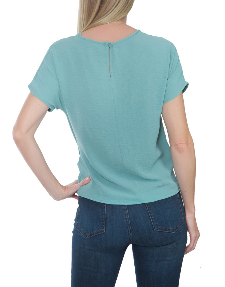 Tie Blouse - Turquoise