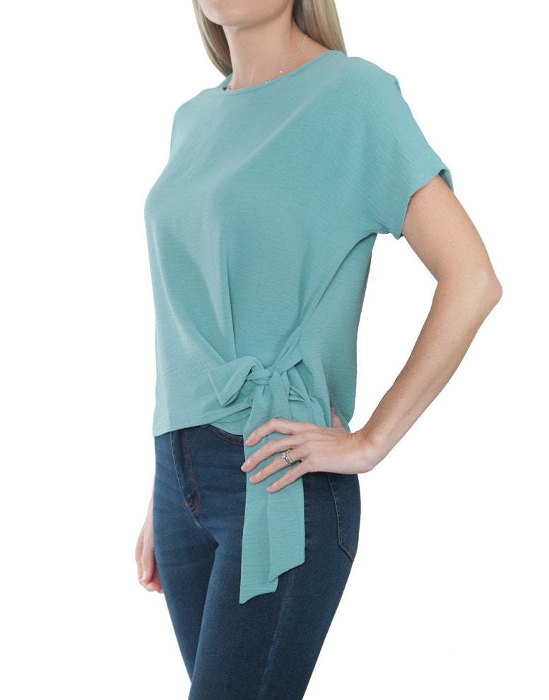 Tie Blouse - Turquoise