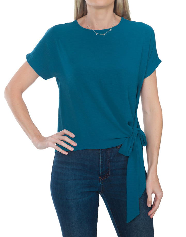 Tie Blouse - Teal