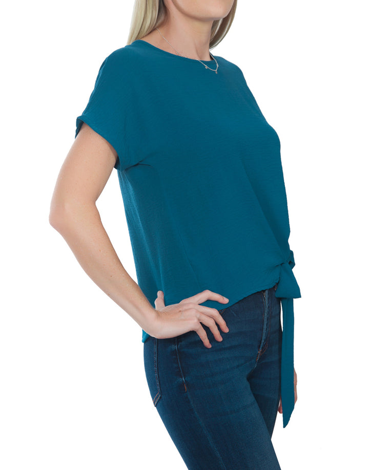 Tie Blouse - Teal