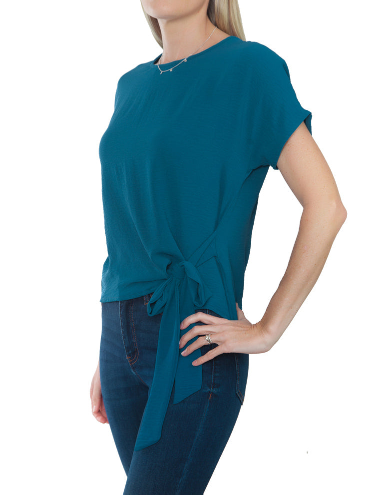 Tie Blouse - Teal