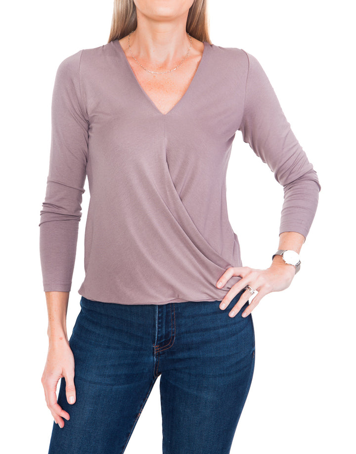 Long Sleeve Wrap - Taupe