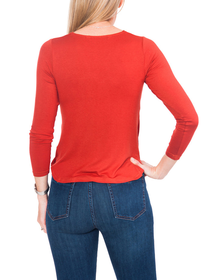 Long Sleeve Wrap – Rust