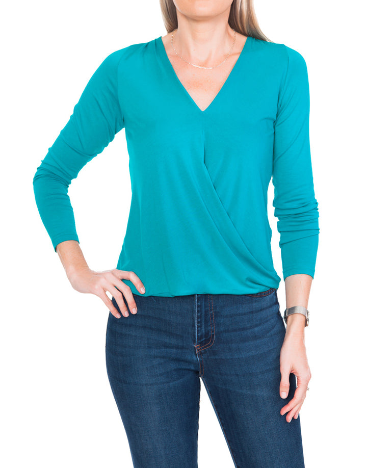 Long Sleeve Wrap – Teal