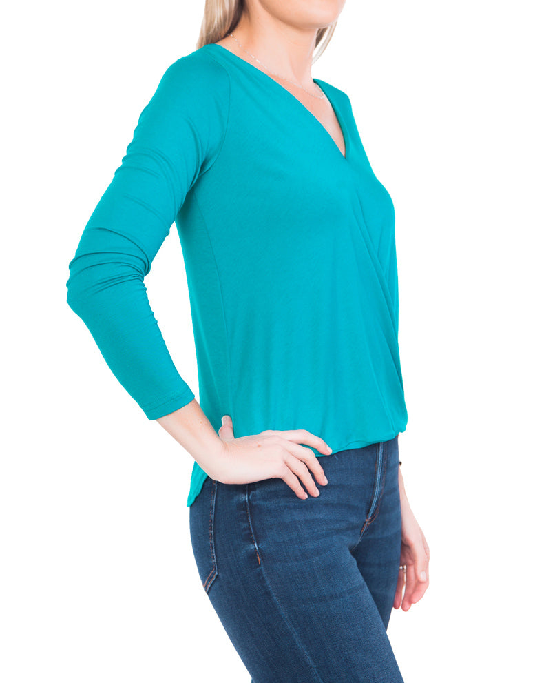 Long Sleeve Wrap – Teal