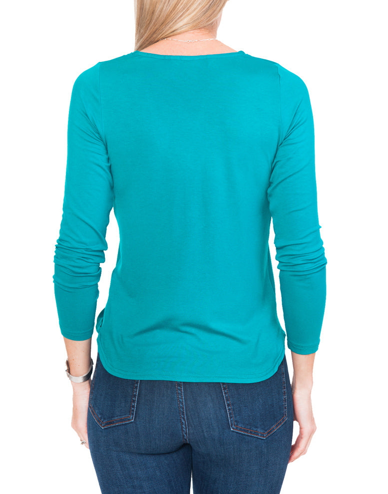 Long Sleeve Wrap – Teal