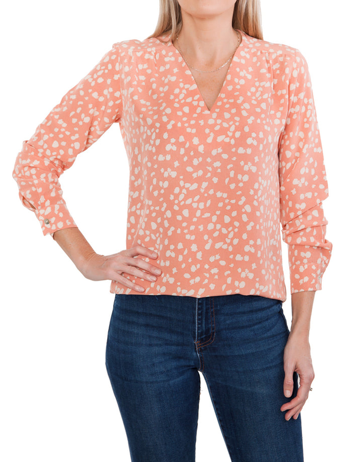 Cuff Blouse - Peach
