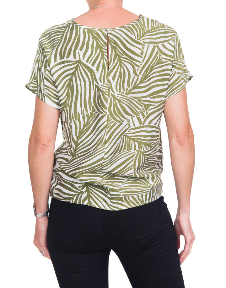 Tie Blouse - Olive